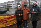 Die Adventsbouler v.l. H.Rotermund (3), K.Strobach (2.), M.Tramm (1.) 