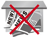 新聞の留守止めのイメージ