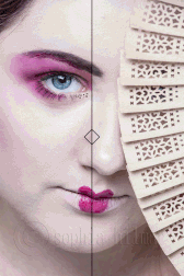 Geisha Portrait Before and After