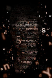 Disolving Words Portrait