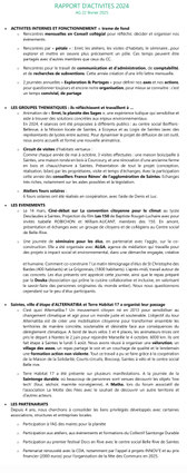 RAPPORT D'ACTIVITES