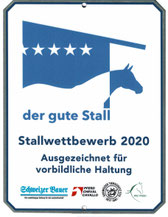 Wir sind seit 2020 mit dem Label "der gute Stall" ausgezeichnet - für vorbildliche Pferdehaltung