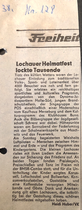 Zeitungsbericht von 1983