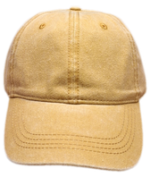Kappe uni 6-Panel gelb washed