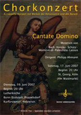 Konzertplakat Cantate Domino