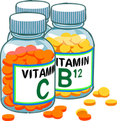Vitamine und Mineralien sind wichtig.