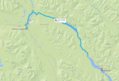 Strecke zum Maligne Lake (Google Maps)
