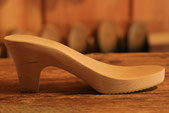 semelle compensée en bois pour sabots d'été et sandales d'été cuir et bois