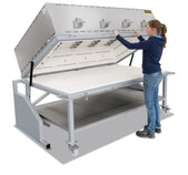 Fusingofen mit verfahrbarem Tisch