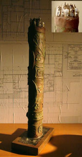 totem empreintes résine