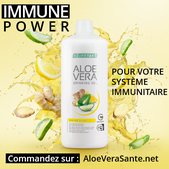La Boisson Immune Plus au GEL D’ALOE VERA de LR votre Elixir de bien etre NOUVEAUTE EN OCTOBRE 2019 Aloe Vera Sante avec LR Health & Beauty | Ingrédients : miel, citron, vitamine E, zinc, sélénium, collagène, orange, extrait ortie, gingembre