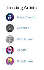 Trending Artists on CryptoArt-Platform SuperRare by Nov 2nd 2019