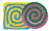 Cómo tejer el punto espiral en dos colores a crochet