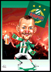 Karikaturen zeichnen lassen, ein Rapidfan.