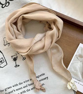 菱形ツートン シンプルスカーフ  2,090円→980円(税込)  40cm ×120cm  ビスコース100%