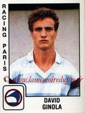 N° 288 - David GINOLA (1989-90, Racing Paris 1 > Déc 1991-95, PSG)