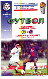 Programme  Simferopol-PSG  2001-02