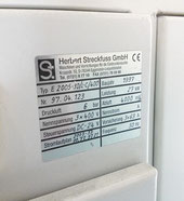 Streckfuss 2005-3D/L-C/400 Typenschild