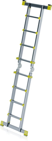 75-216F telescope ladder used as leaning ladder, folded