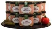 Käsebierwurst, Metzgerei Weinbuch, Öpfingen, Online Shop, Schwarzwurst, Blutwurst, Original Öpfinger Schwarzwurst, Wurstprodukte, Wurstkonserven, Wurst im Glas, Wurstgläschen