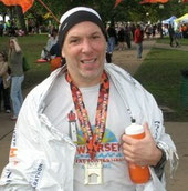 After running the Hartford Marathon, October 2011