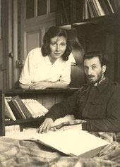 Maxence van der Meersch avec son épouse Thérèse
