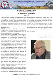 Page de couverture du bulletin de liaison de l'ANOCR Hérault Aveyron Lozère anocr.fr