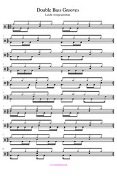 Double Bass Schlagzeugnoten leicht fortgeschritten
