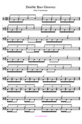Schlagzeug Doublebass spielen Noten