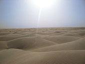 Blick über die Sanddünen der Sahara