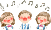 久喜市の子どもから大人まで通えるピアノ教室。初心者から専門的に学ぶ上級者まで対応の、ソルフェージュコースの案内のイラスト。