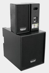  2.1 Lautsprecher Set Omnitronic AS600 mit 600W Leistung bei A&A Partyservice mieten