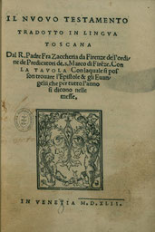 Zaccheria da Firenze italian Bible 1542