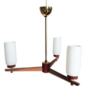 Suspension scandinave en teck et opaline