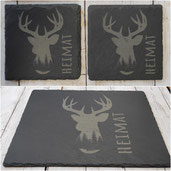 Motiv-Untersetzer aus Naturmaterialien – stilvolle Ergänzung zu Servierplatten und Käseplatten von JVI handmade