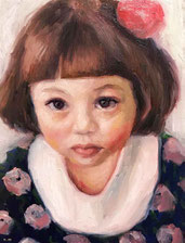 ノリコミシマの描く人物画、油絵、norico mishima’s portrait oil painting.