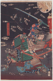 Utagawa Kuniyoshi, The last stand of the Kusunoki Clan at Shijo Nawate