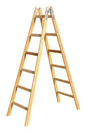 12-006 Wooden double ladder