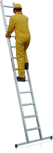 59-112 Aluminium Leaning Ladder with flat-rungs