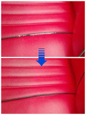 豊橋、豊川、革シート修理