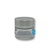 Pomaderavidrio tapa plateada, frascos de vidrio para cremas