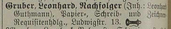 Adressbuch Nürnberg 1901 [Stadtarchiv Nürnberg].