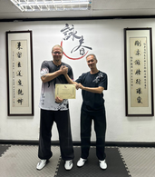 Grossmeister und Shifu Hiu mit Meister und Shifu Weber, November 2017