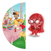 Doppelseite Kinderbuch, Vignette