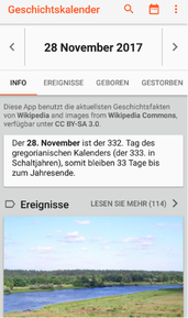Bild: App "Gechichtskalender"