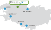 Situation de Belle-Isle-en-Terre en Bretagne