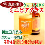 写真彫刻ミニビア/3,100円(税込)