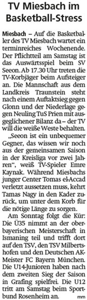 Artikel im Miesbacher Merkur am 19.11.2022 - Zum Vergrößern klicken