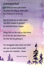 Jahreswechsel Gedicht