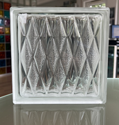 SEVES Clear 1919/8 Lozenge Geometrical Glass Design Glass Block Glassblock Glasbausteine Glassteine Clear Glasdesign Deutschland Schweiz Österreich Wien Luxemburg Liechtenstein Solaris Glasbaustein Klare Glasstein Glassteinwände Glasbausteinwände Glaswand